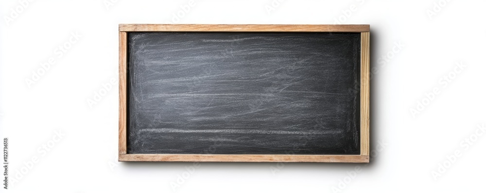 Fototapeta premium A Timeless Empty Chalkboard with a Wooden Frame - Perfect for a Classroom or Home Decor