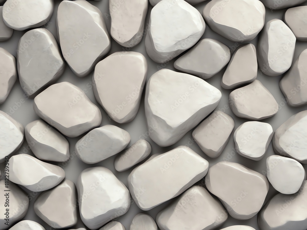 Abstract Seamless Texture of Smooth Grey and White Stones Abstract Seamless Texture of Smooth Grey and White Stones