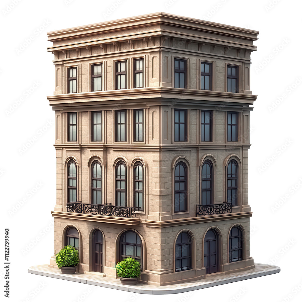 Fototapeta premium Majestic Office Building in the Heart of the Bustling City