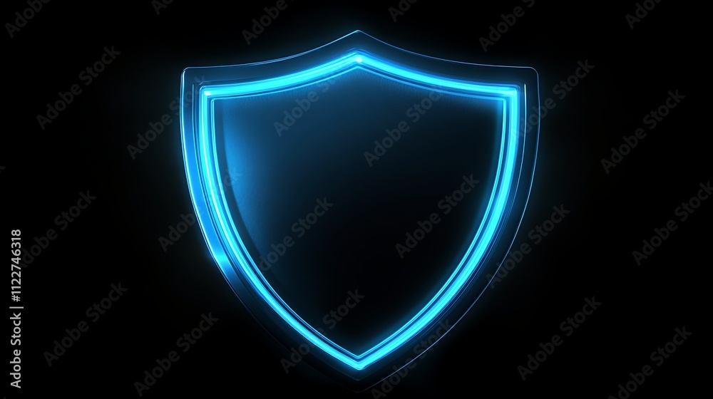 Fototapeta premium Digital Fortress: The Symbol of Cyber Security