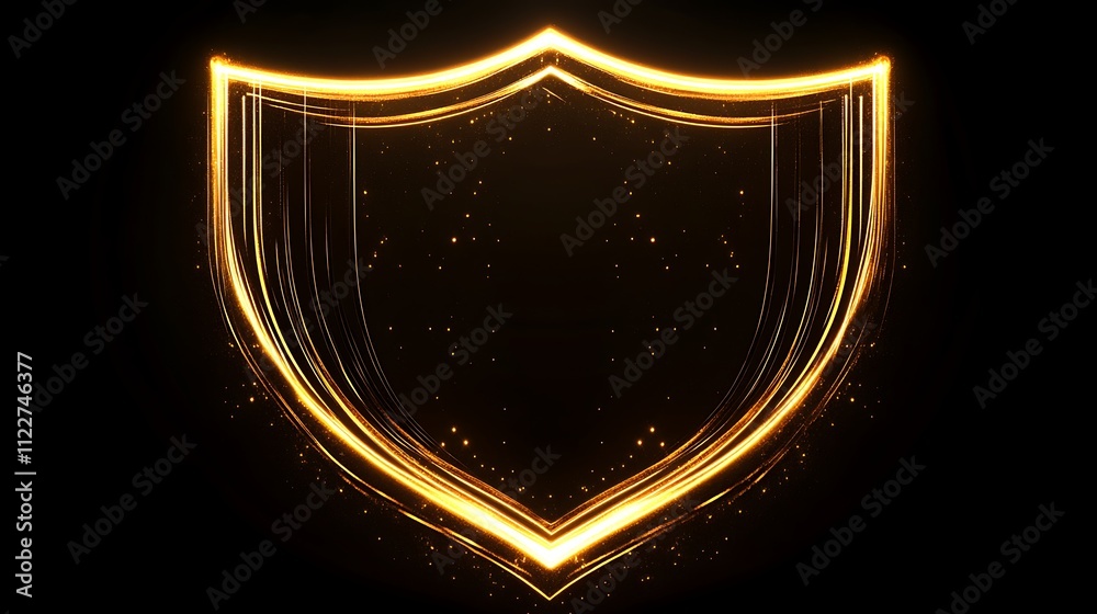 Fototapeta premium Digital Fortress: The Symbol of Cyber Security