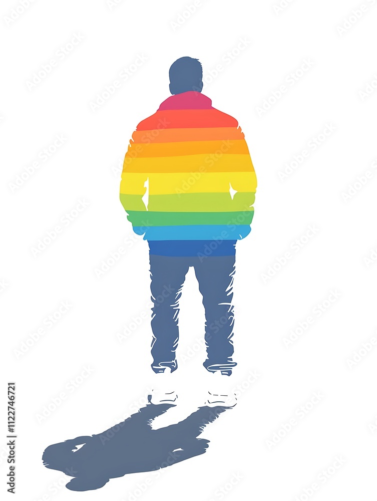 Fototapeta premium Person with colorful cloth, LGBTQ concept.