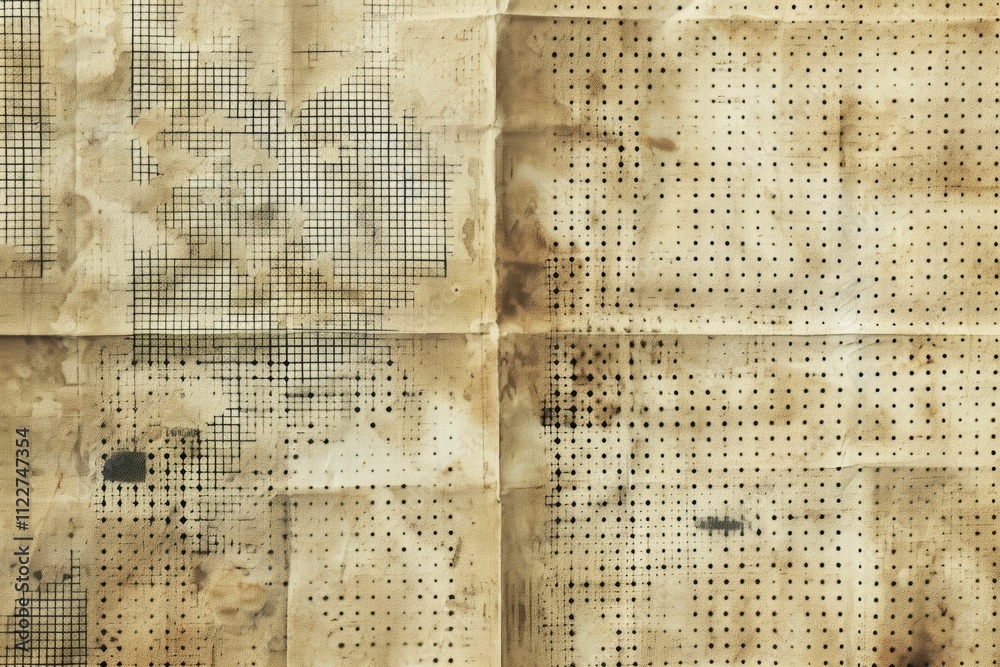 Fototapeta premium Vintage newspaper background with abstract halftone texture.