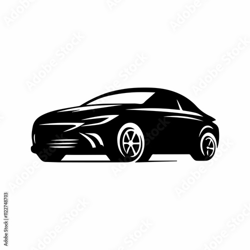 Car logo Silhouette. car icon. black color car logo on white background