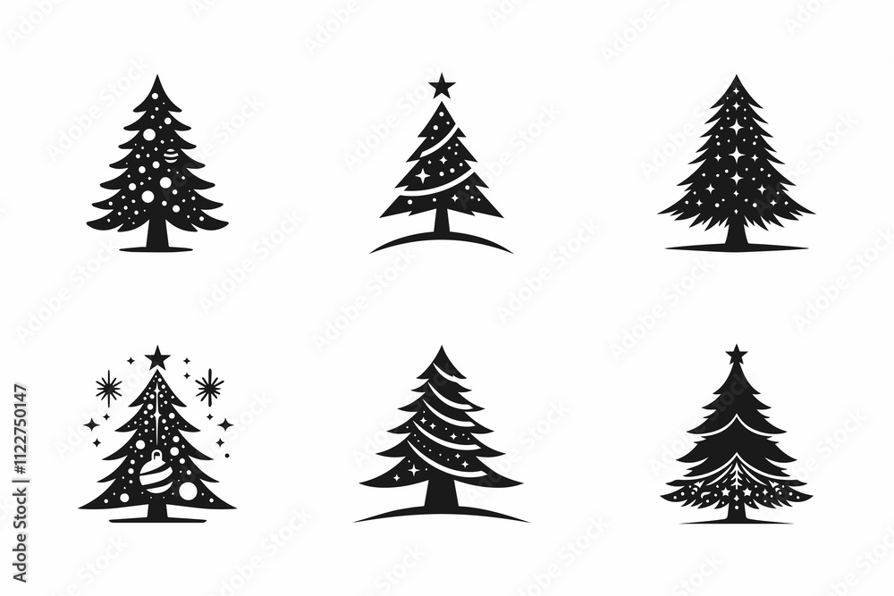 Fototapeta premium Christmas Tree - Illustration Icon set