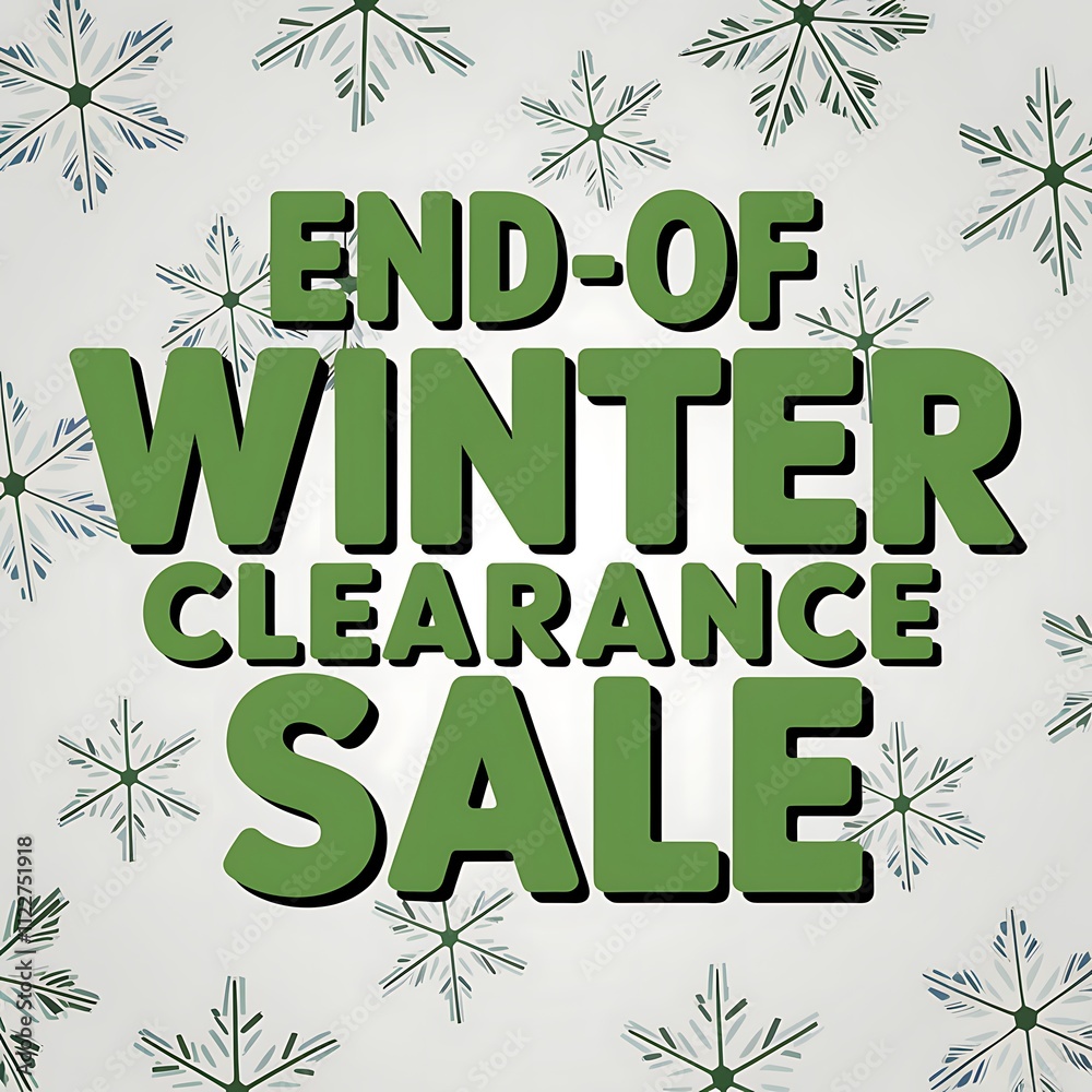 Fototapeta premium End Of Winter Clearance Sale Announcement