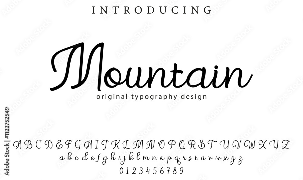 Mountain Font Stylish brush painted an uppercase vector letters, alphabet, typeface Mountain Font Stylish brush painted an uppercase vector letters, alphabet, typeface