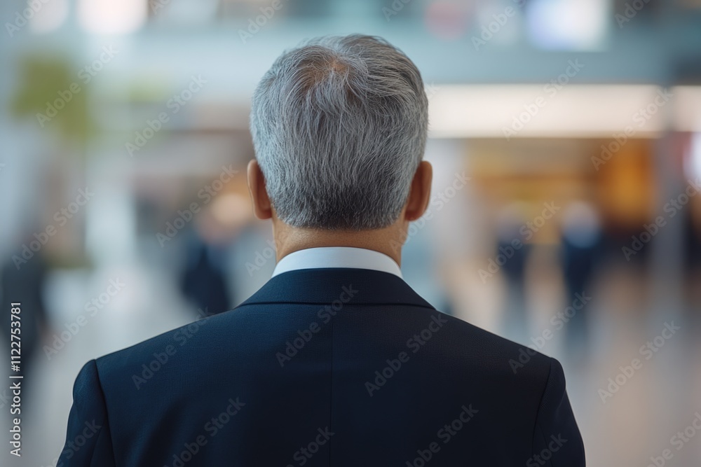 Fototapeta premium Businessman in suit leading business meeting with employees.