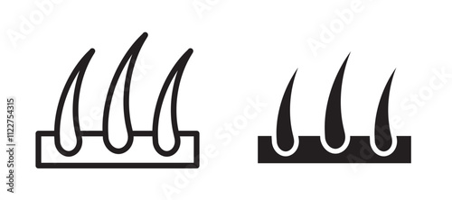 Hair liner icon vector set.