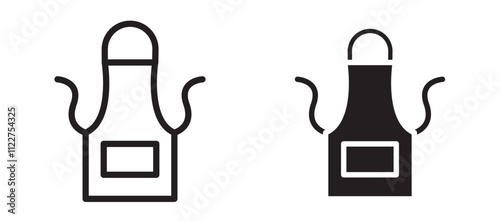 Apron liner icon vector set.