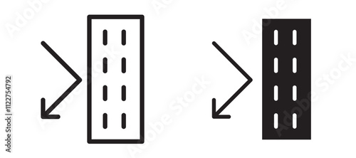 Insulation liner icon vector set.