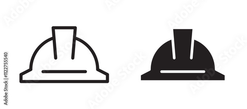 Hard hat liner icon vector set.