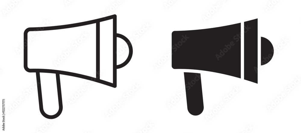 Loud Speaker liner icon vector set. Loud Speaker liner icon vector set.