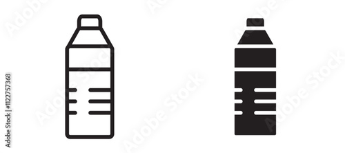 Water bottle liner icon vector set.
