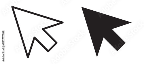 Mouse liner icon vector set.
