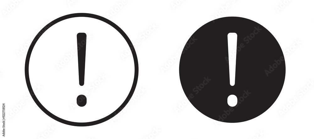 attention sign liner icon vector set. attention sign liner icon vector set.