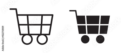shopping cart liner icon vector set.