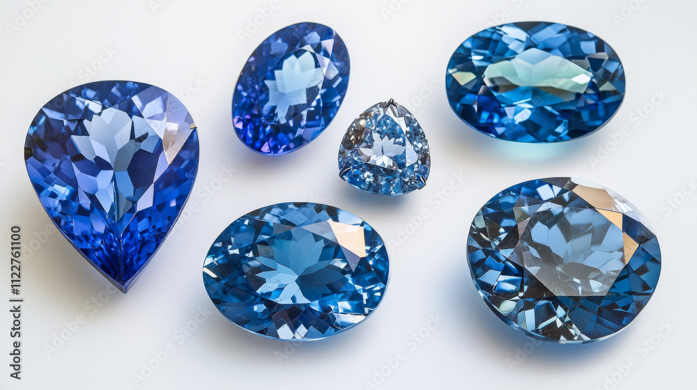 Fototapeta premium Gemstones blue pack