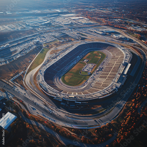 Charlotte Motor Speedway racetrack - Nascar aerial view - CHARLOTTE, NC - OCTOBER 27, 2024 
Charlotte Motor Speedway
NASCAR race
Aerial view
Racetrack
Charlotte, NC
October 27, 2024
Speedway view
NASC