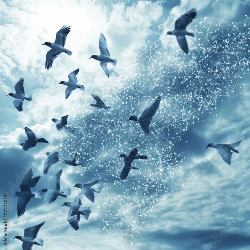 Birds in Flight: A Symbol of Freedom and Connection photo