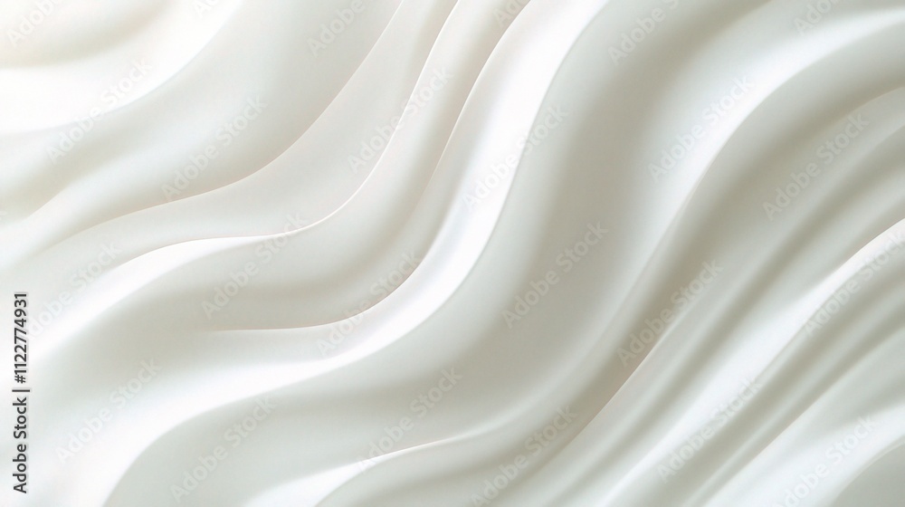 Fototapeta premium Abstract White Wave Lines Flowing on Background for Art Design