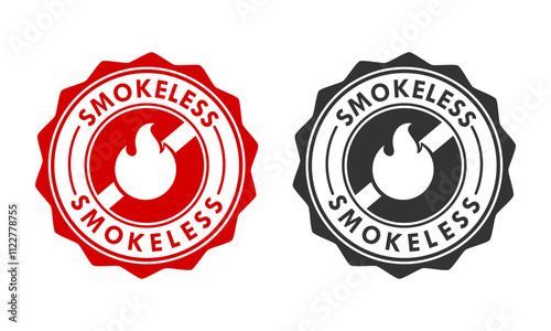 Smokeless design logo template illustration photo