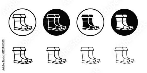Fishing boots icon Outline vector for web ui