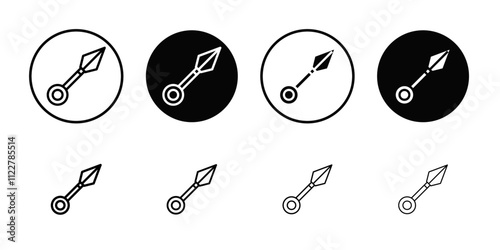 Kunai throwing knife icon Outline vector for web ui