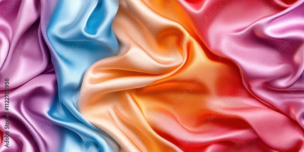 Obraz premium Vibrant seamless satin pattern for textile design and fashion inspiration