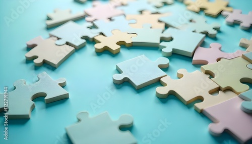 Abstract Puzzle Pieces Background photo