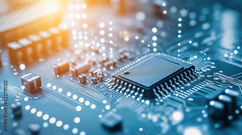 Circuit components meticulously arranged on a development board, showcasing innovation and precision in electronic engineering, where every element plays a crucial role in creating functional technolo
