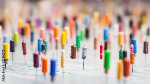 Circuit components meticulously arranged on a development board, showcasing innovation and precision in electronic engineering, where every element plays a crucial role in creating functional technolo