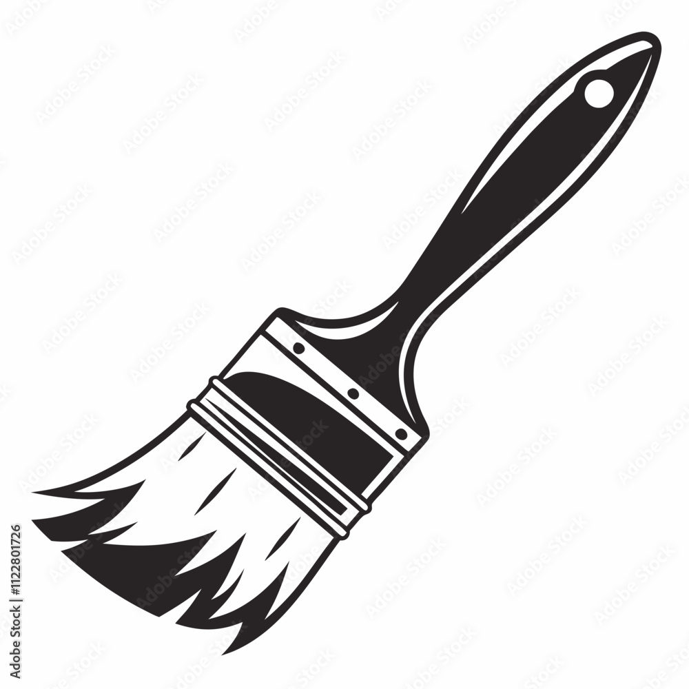 Obraz premium Black brush logo vector on white background 
