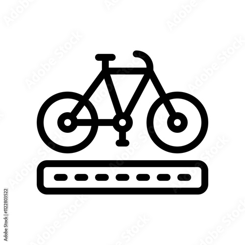 cycle lane line icon