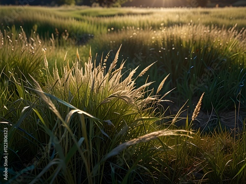Tall Grass Open Field Painting Photography Illustration Art