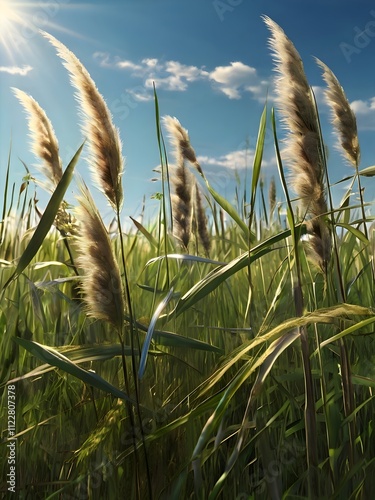 Tall Grass Open Field Painting Photography Illustration Art