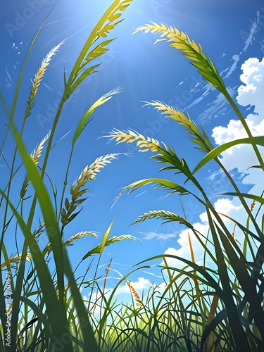 Tall Grass Open Field Painting Photography Illustration Art