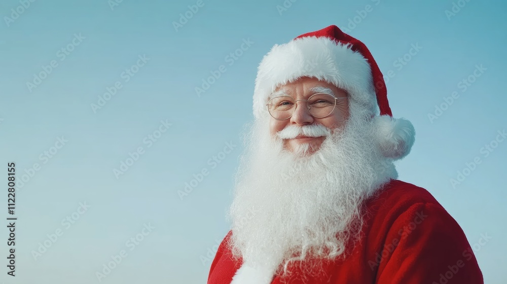 A Christmas ad banner with Santa Claus and blank space for copy, ideal for holiday marketing A Christmas ad banner with Santa Claus and blank space for copy, ideal for holiday marketing