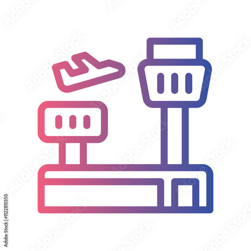 airport gradient icon