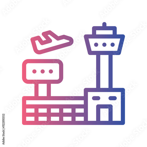 airport gradient icon