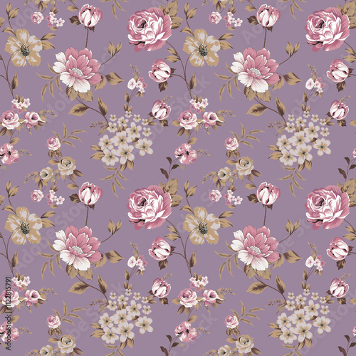 seamless pattern with flowers