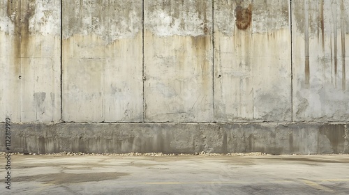 Weathered Concrete Wall with Textured Surface and Subtle Shading : Generative AI