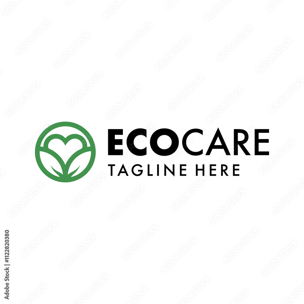 Fototapeta premium Eco Care abstract logo design
