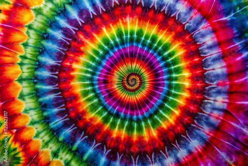 Captivating Vibrant TieDye Portrait Featuring a Stunning Red, Green, and Purple Spiral Design Perfect for Bold Artistic Expressions and Unique Home Decor Inspirations