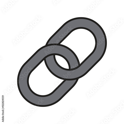 Link color line icon with white background vector stock illustration