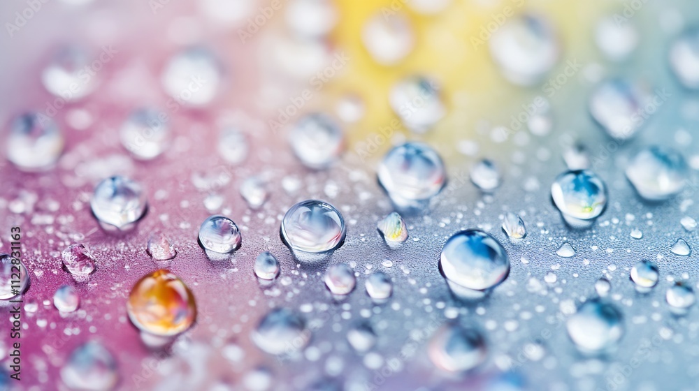 custom made wallpaper toronto digitalColorful Water Droplets on Pastel Surface Creating Vibrant Abstract Art : Generative AI