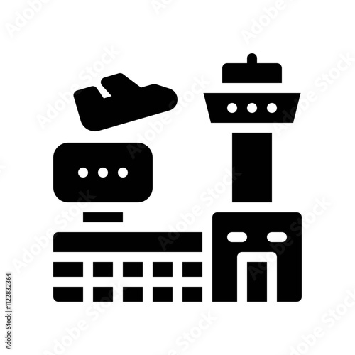 airport glyph icon