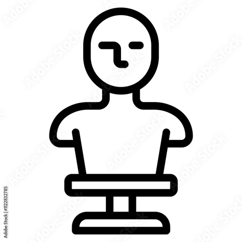 Stylized Illustration of a Tailor's Dummy
