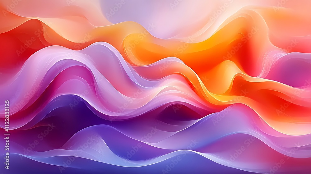 Fototapeta premium Abstract Colorful Waves Flowing Seamlessly