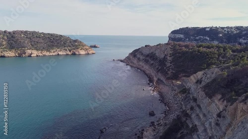 Aerial view of a cove